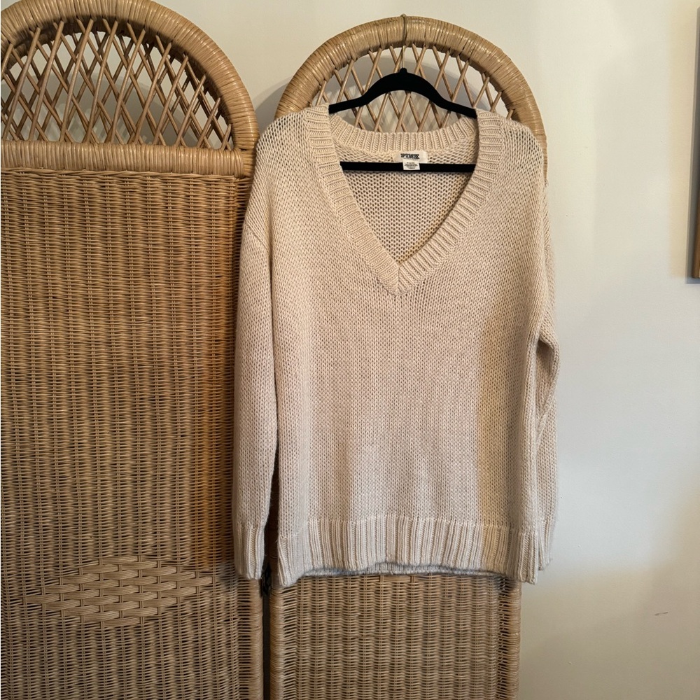 PINK Victoria's Secret Beige V-Neck Sweater